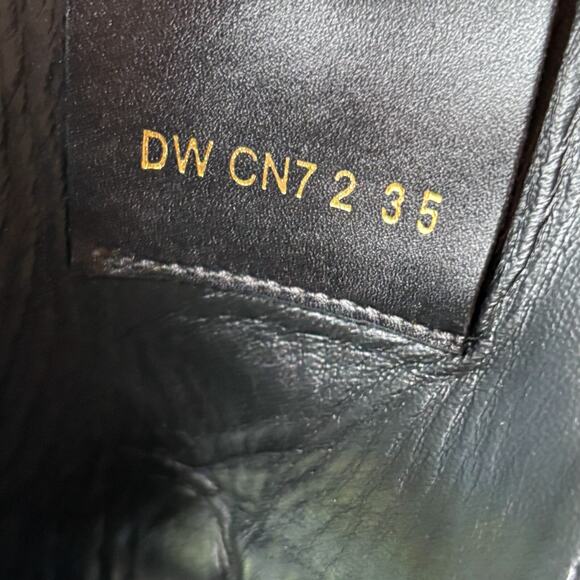 Valentino Garavani Atelier San Gallo Black Leather Combat Boots EU Size 35 US 5 - Picture 13 of 16